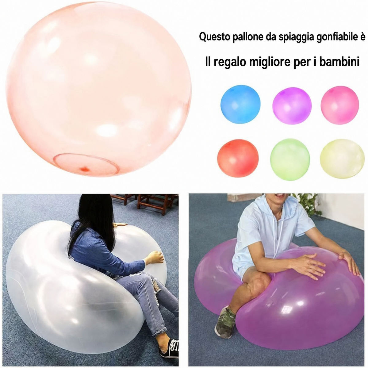 Set 3 palloni giganti Jelly Balloon Ball
