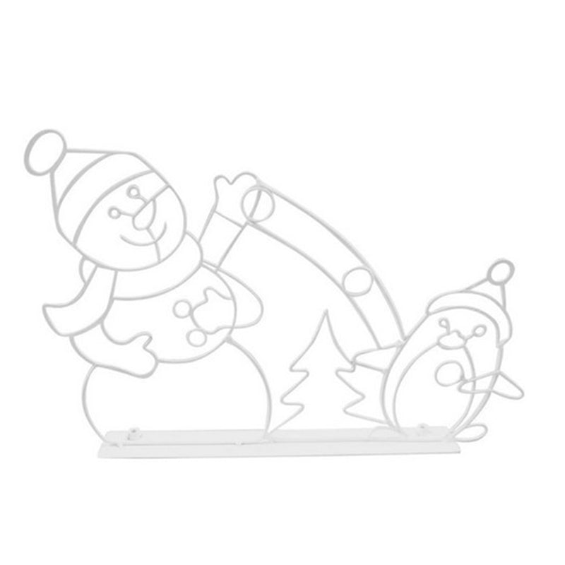 Animated LED Snowball Fight Light | Decorazione natalizia da esterno con pupazzo di neve e pinguino