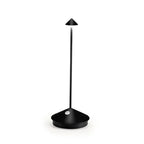Lampada da tavolo LED senza fili bianca e dorata dal design moderno per soggiorno o terrazza