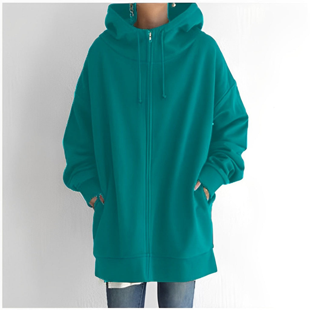 Calda felpa con cappuccio in pile da donna: pile oversize spazzolato