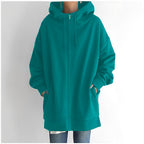 Calda felpa con cappuccio in pile da donna: pile oversize spazzolato