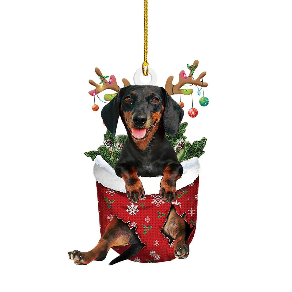 Decorazioni natalizie per cani con salsiccia
