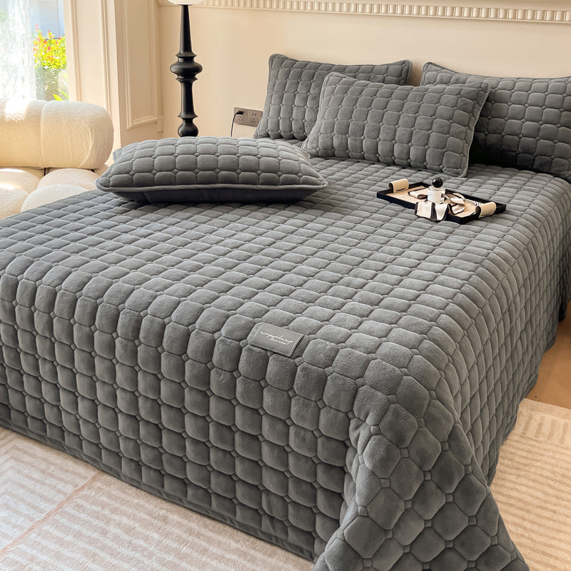 Coperta moderna morbida con trama quadrata | Elegante copriletto soffice e copridivano