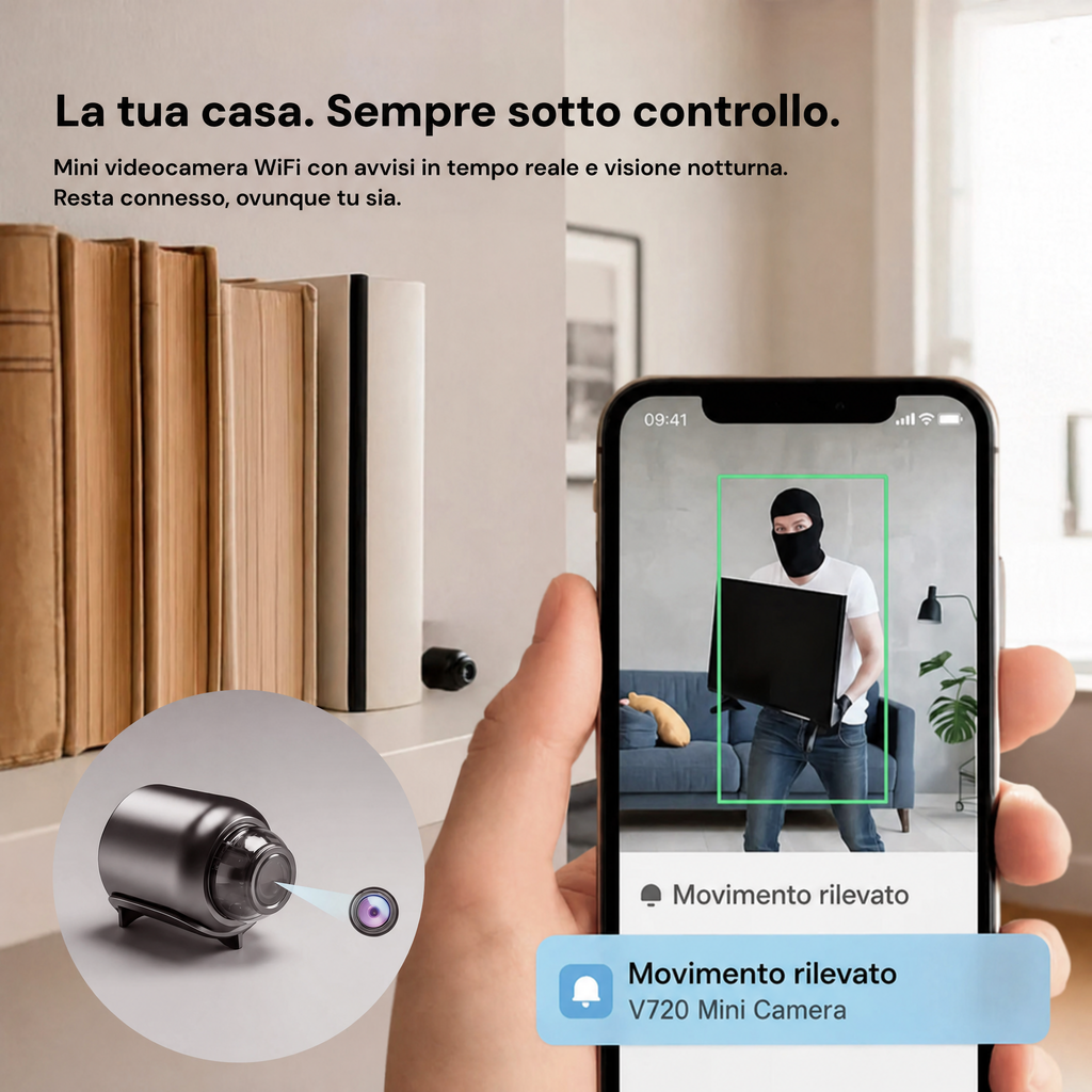 Telecamera wireless discreta con 1080P HD e audio per il monitoraggio