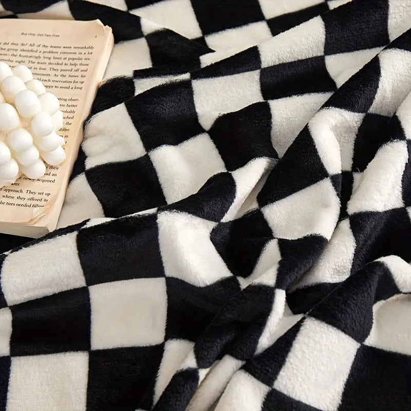 Coperta classica a quadri | Coperta morbida e calda per divano e camera da letto