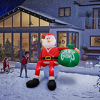 Babbo Natale gonfiabile LED da 2,4 m che arrampica | Decorazione natalizia da esterno premium e impermeabile