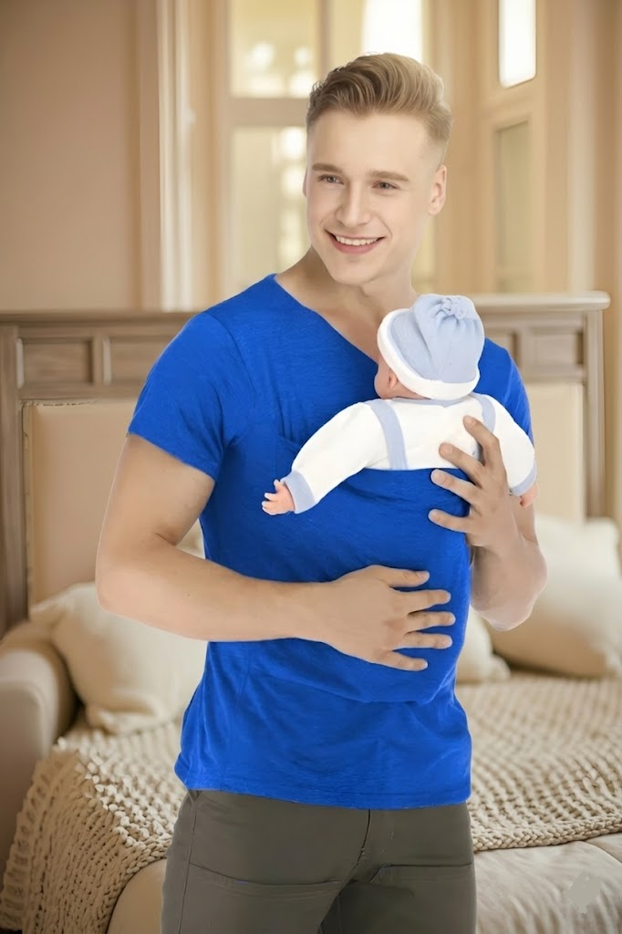 Baby Carrier Tee – Maglietta fascia porta bebè a mani libere stile wrap
