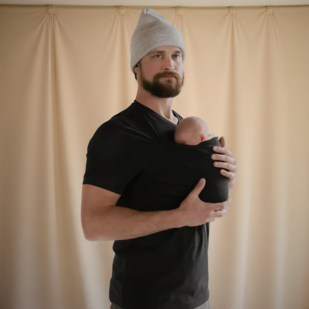 Baby Carrier Tee – Maglietta fascia porta bebè a mani libere stile wrap