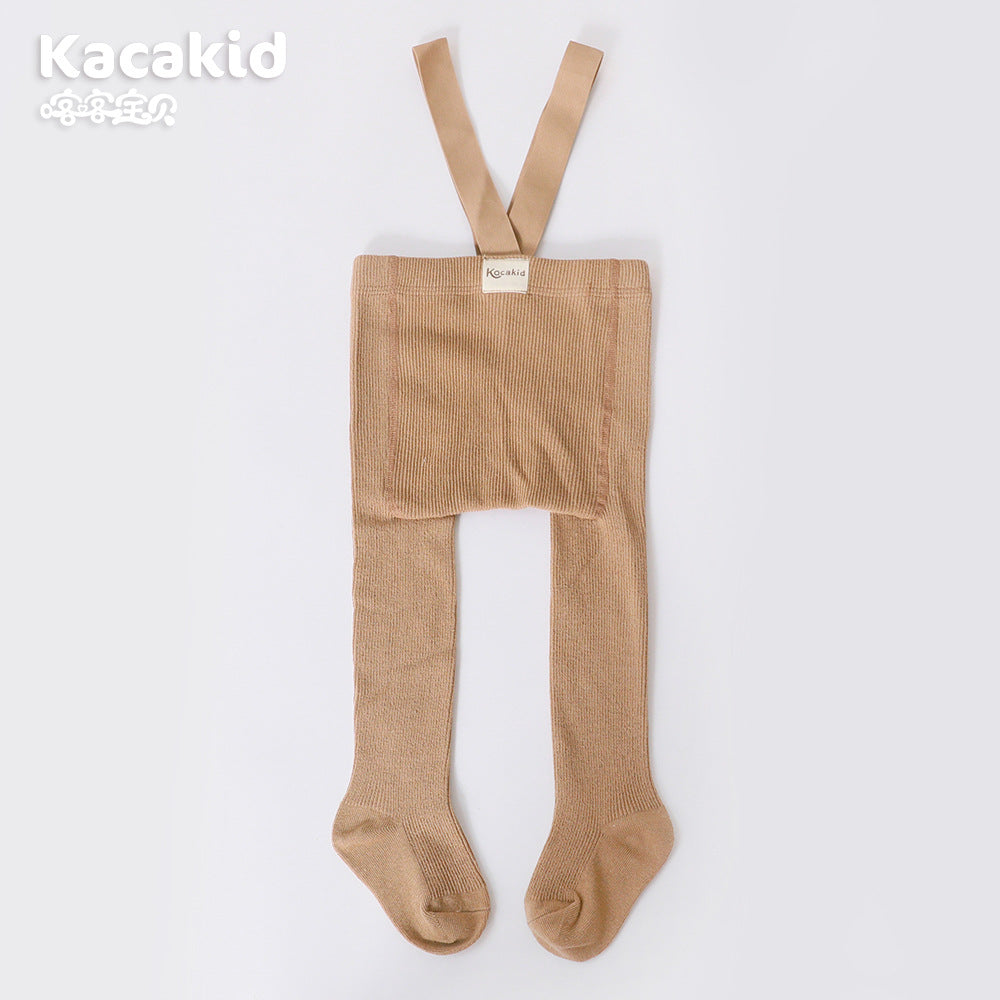 Pantaloni unisex a vita alta lavorati a maglia per bambini
