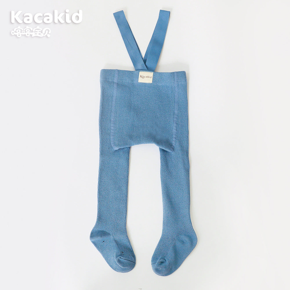 Pantaloni unisex a vita alta lavorati a maglia per bambini