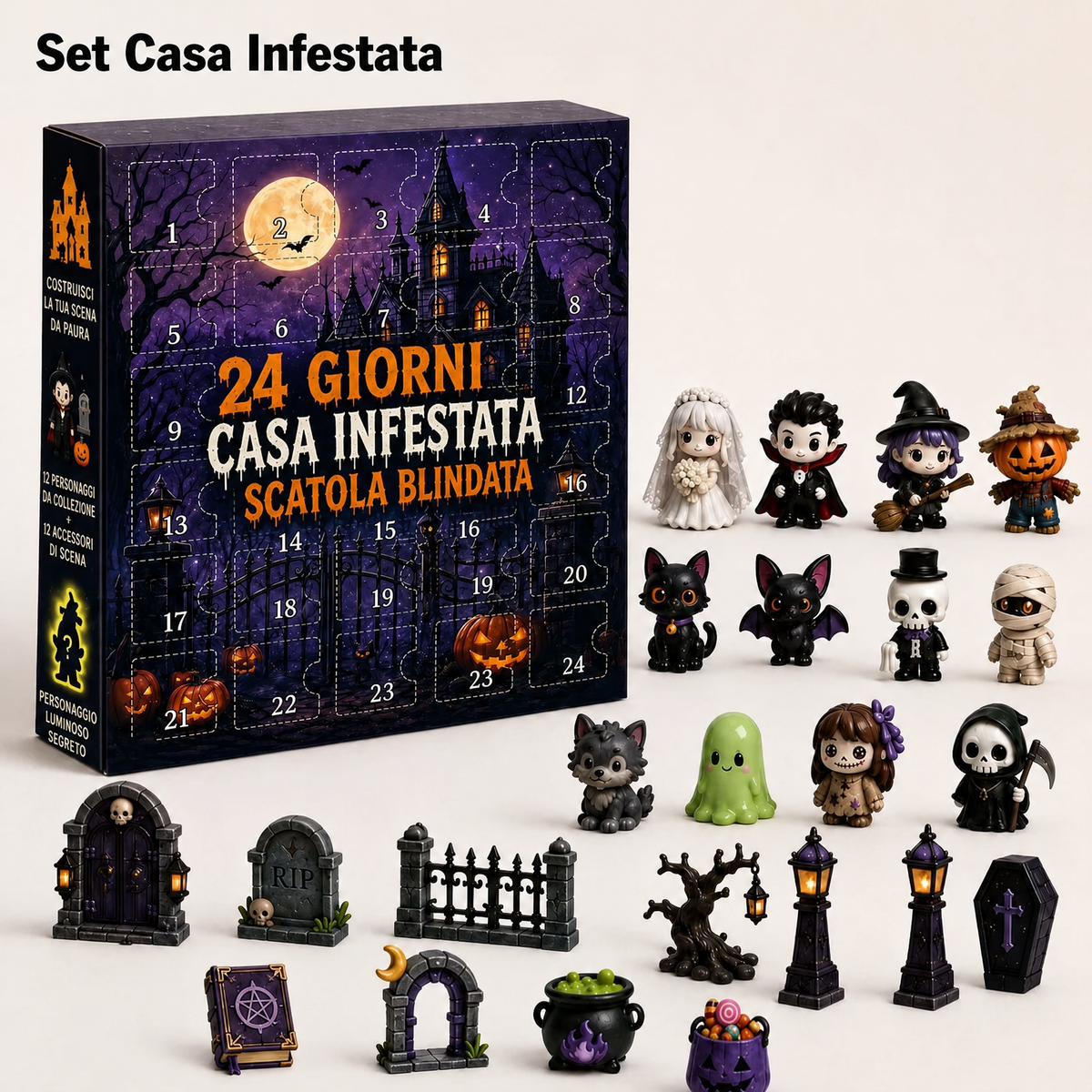 Collezione Calendario dell’Avvento di Halloween Misteriosa da 24 Giorni