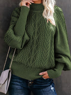 Dames Gebreide Pullover met Halfhoge Kraag | Elegante e confortevole