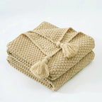 Coperta in lana ArcticHaven | Design scandinavo con nappe e palline | Caldo ed elegante
