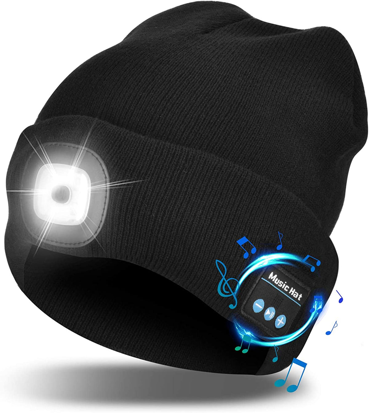 Berretto con luce Bluetooth Cuffia Wireless