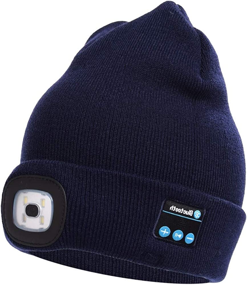Berretto con luce Bluetooth Cuffia Wireless