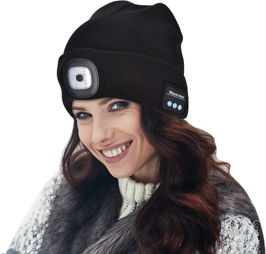 Berretto con luce Bluetooth Cuffia Wireless