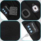 Berretto con luce Bluetooth Cuffia Wireless
