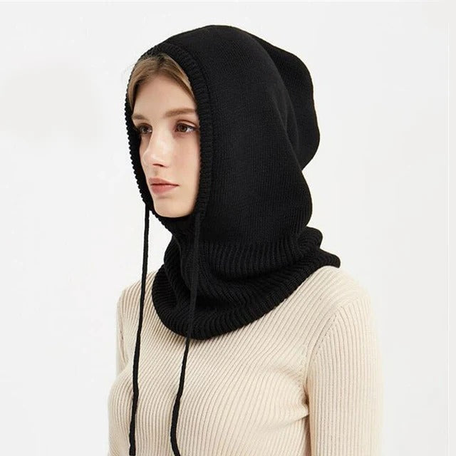 Berretto in maglia misto cashmere con vestibilità regolabile