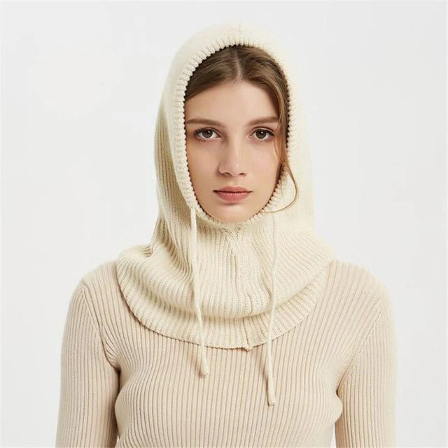 Berretto in maglia misto cashmere con vestibilità regolabile