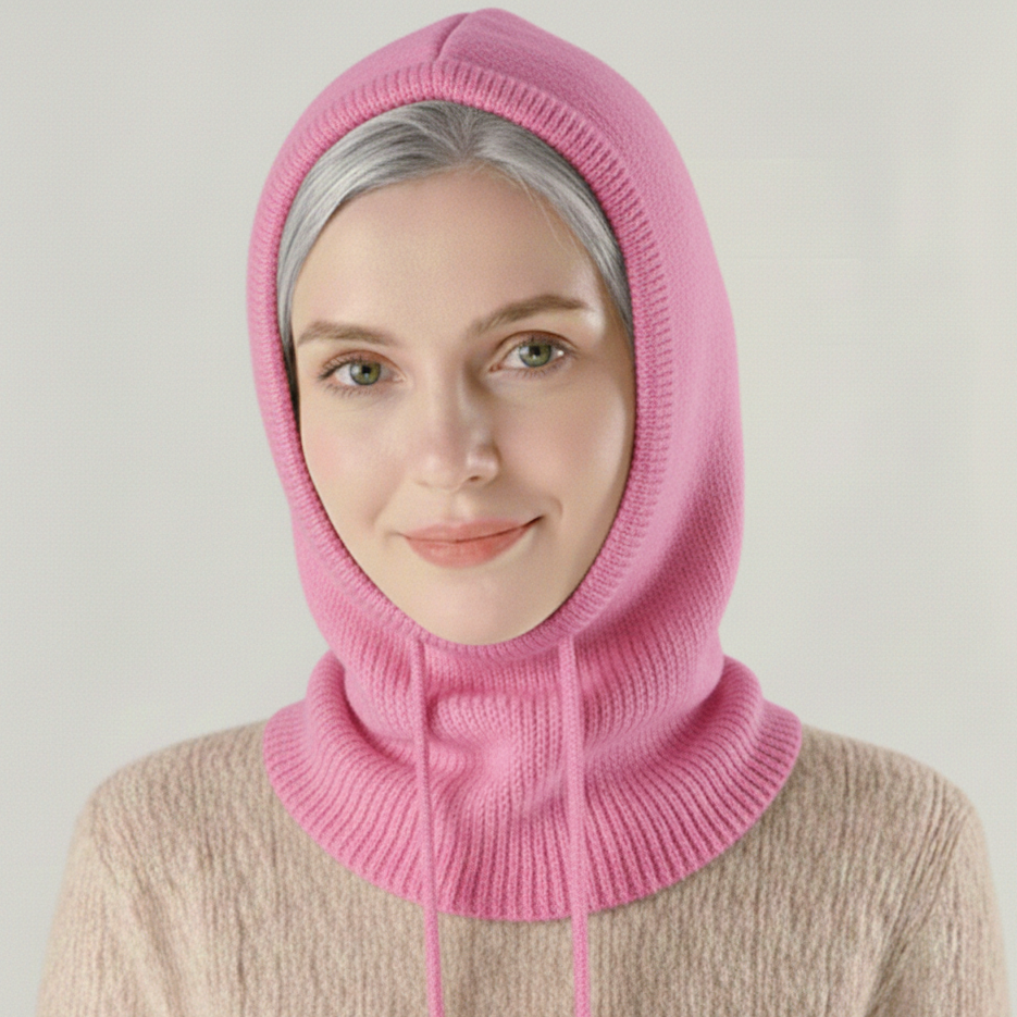 Berretto in maglia misto cashmere con vestibilità regolabile