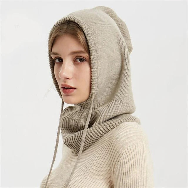 Berretto in maglia misto cashmere con vestibilità regolabile