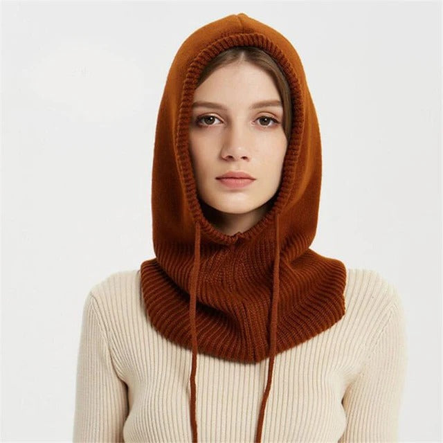 Berretto in maglia misto cashmere con vestibilità regolabile