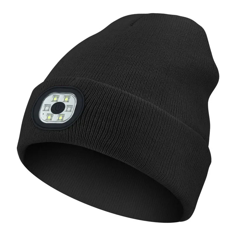 Cappello a cuffia LED ricaricabile per l'inverno