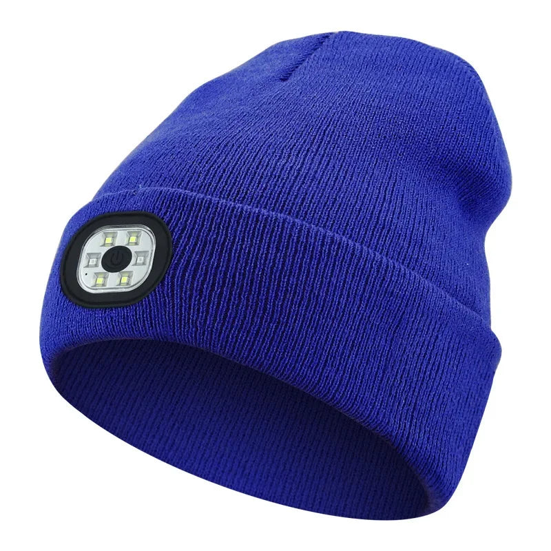 Cappello a cuffia LED ricaricabile per l'inverno