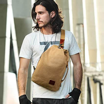 Borsa a tracolla in canvas impermeabile con tasca antifurto – MultiWear
