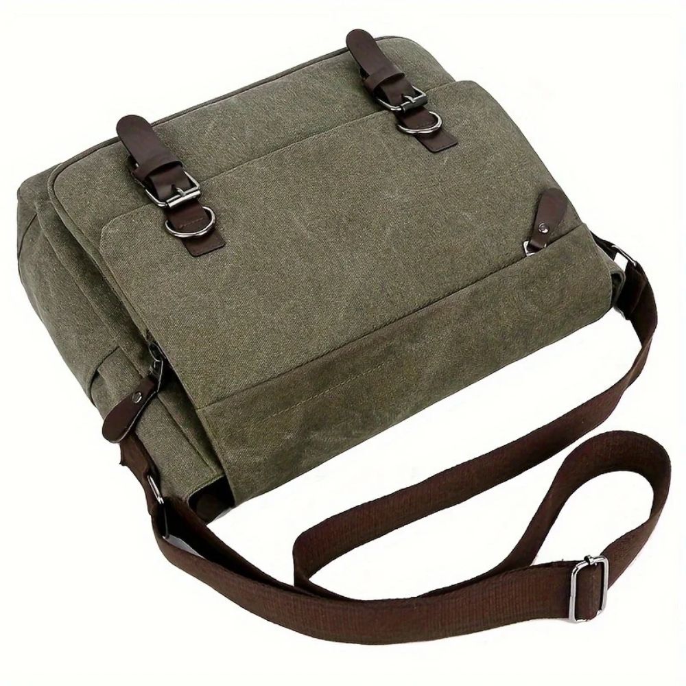 Borsa a tracolla messenger da uomo in tela