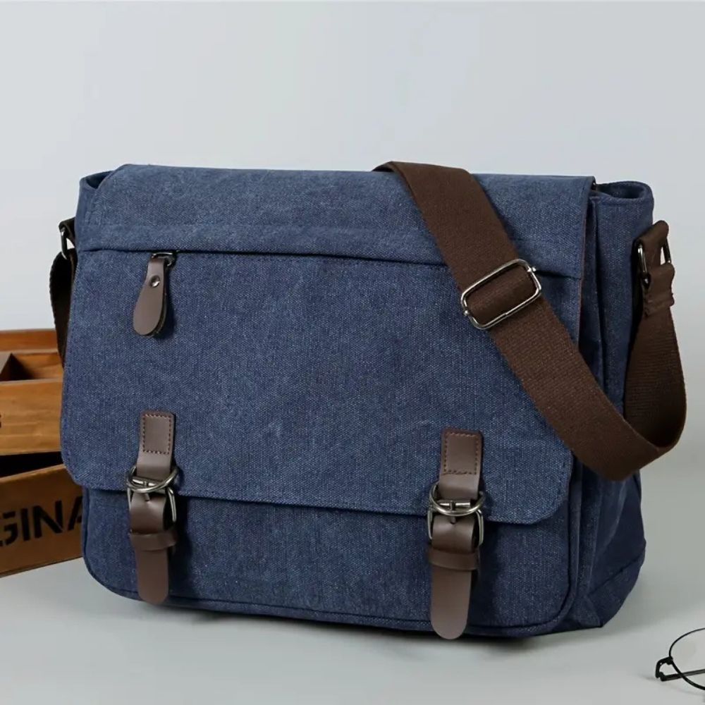 Borsa a tracolla messenger da uomo in tela