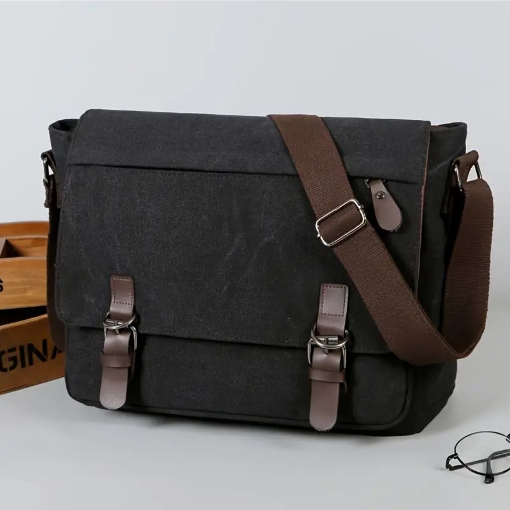 Borsa a tracolla messenger da uomo in tela