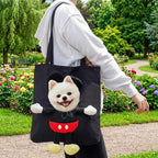 borsa trasportino aperta per gatti per passeggiate e visite dal veterinario - Borsa in canvas leggera per gatti e cani d