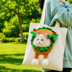 borsa trasportino aperta per gatti per passeggiate e visite dal veterinario - Borsa in canvas leggera per gatti e cani d