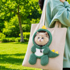 borsa trasportino aperta per gatti per passeggiate e visite dal veterinario - Borsa in canvas leggera per gatti e cani d