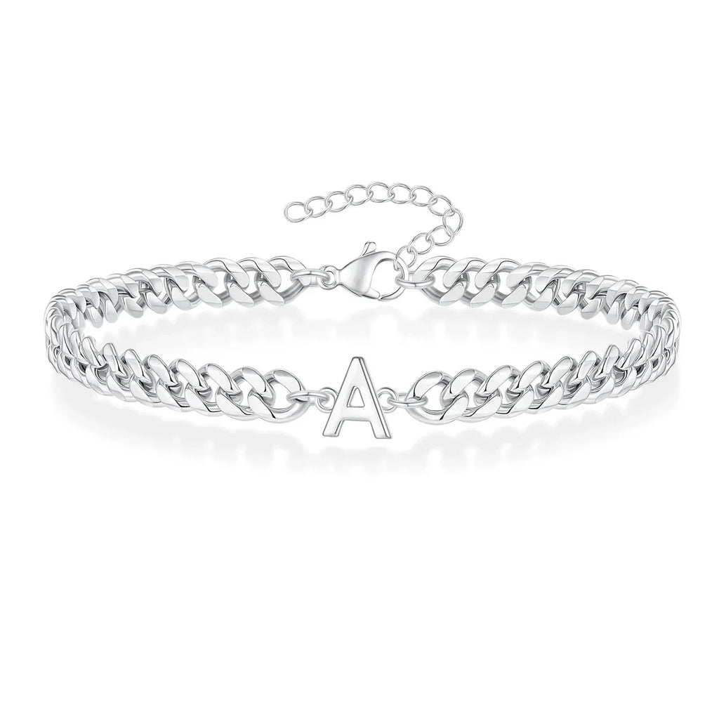 Bracciale Cuban con Iniziale per Coppie