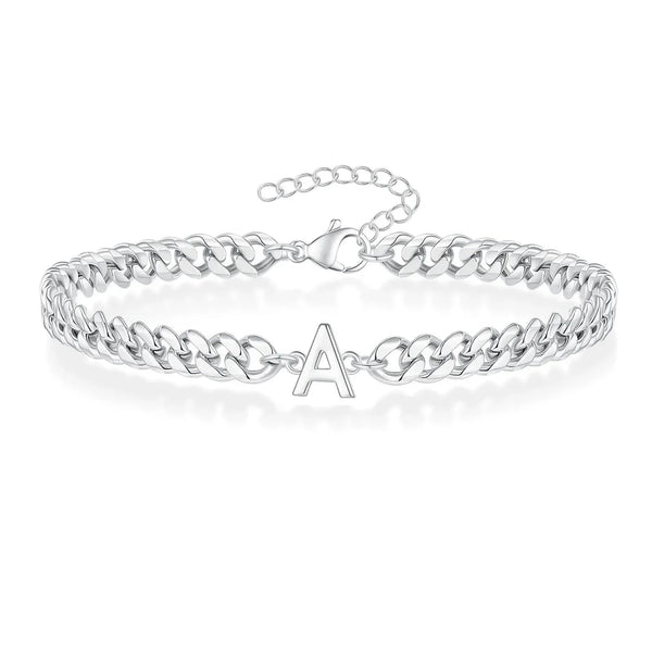 Bracciale Cuban con Iniziale per Coppie