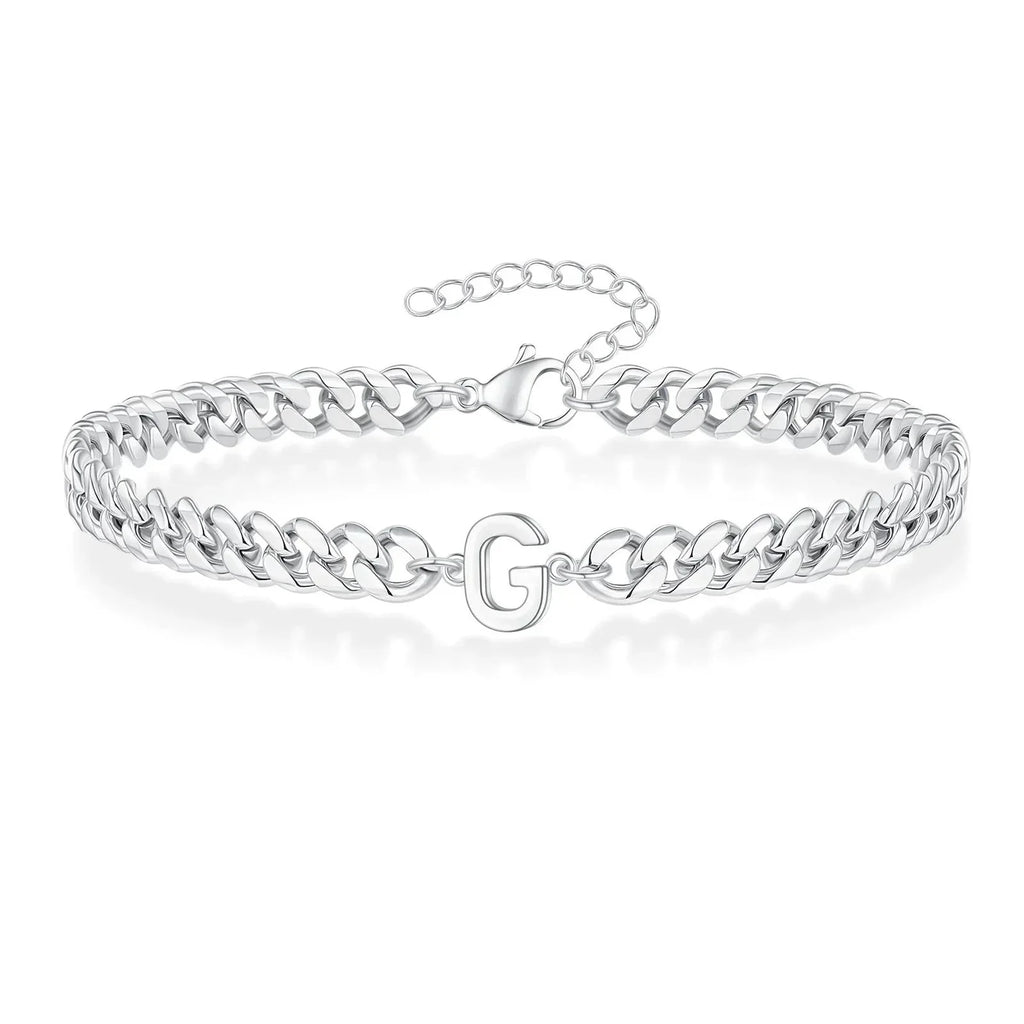 Bracciale Cuban con Iniziale per Coppie
