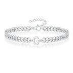 Bracciale Cuban con Iniziale per Coppie