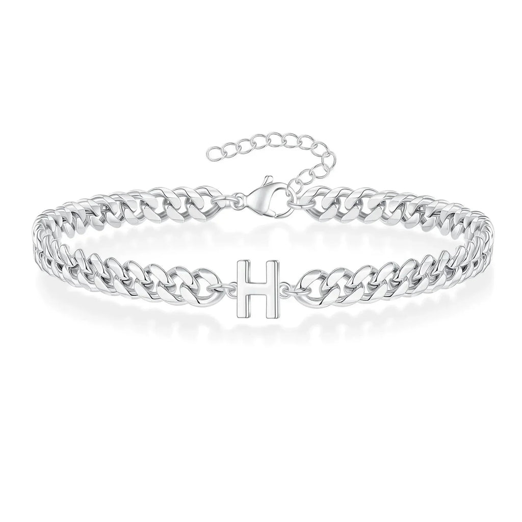 Bracciale Cuban con Iniziale per Coppie