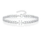 Bracciale Cuban con Iniziale per Coppie