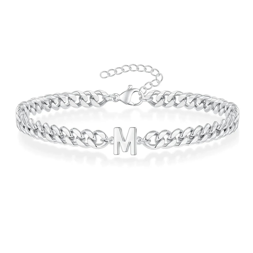 Bracciale Cuban con Iniziale per Coppie