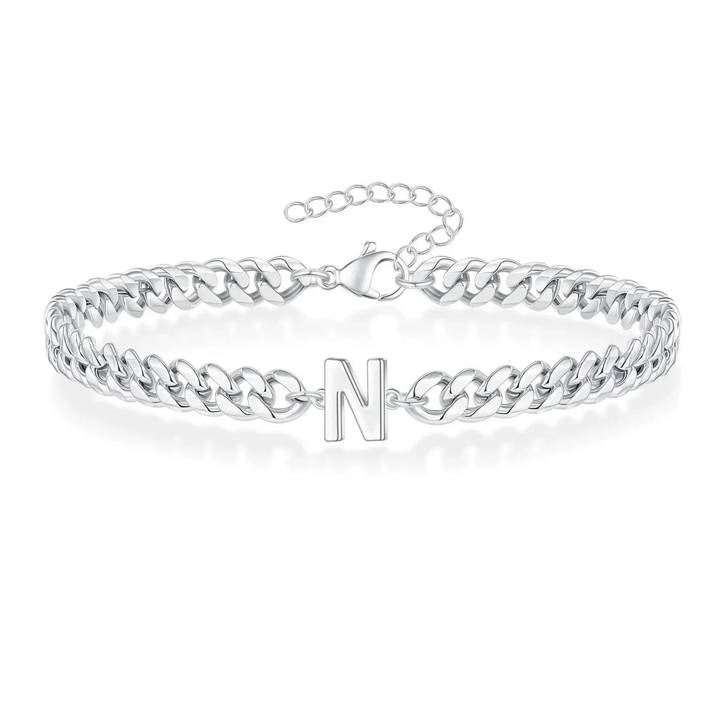 Bracciale Cuban con Iniziale per Coppie