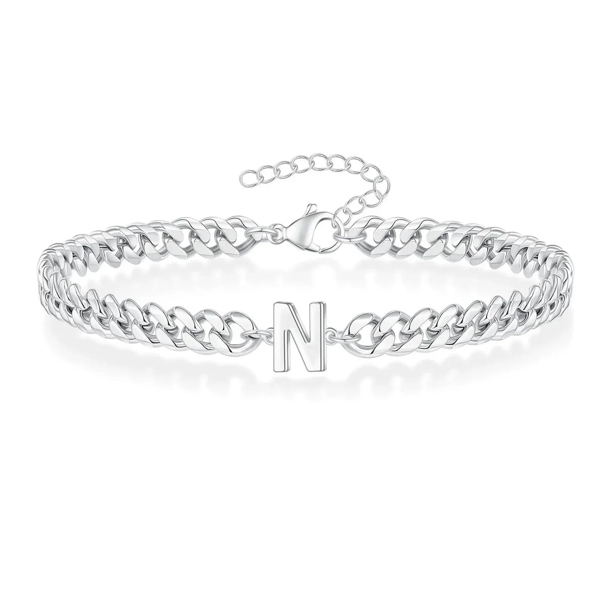 Bracciale Cuban con Iniziale per Coppie