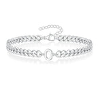 Bracciale Cuban con Iniziale per Coppie