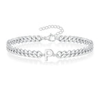Bracciale Cuban con Iniziale per Coppie