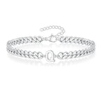 Bracciale Cuban con Iniziale per Coppie
