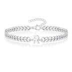 Bracciale Cuban con Iniziale per Coppie