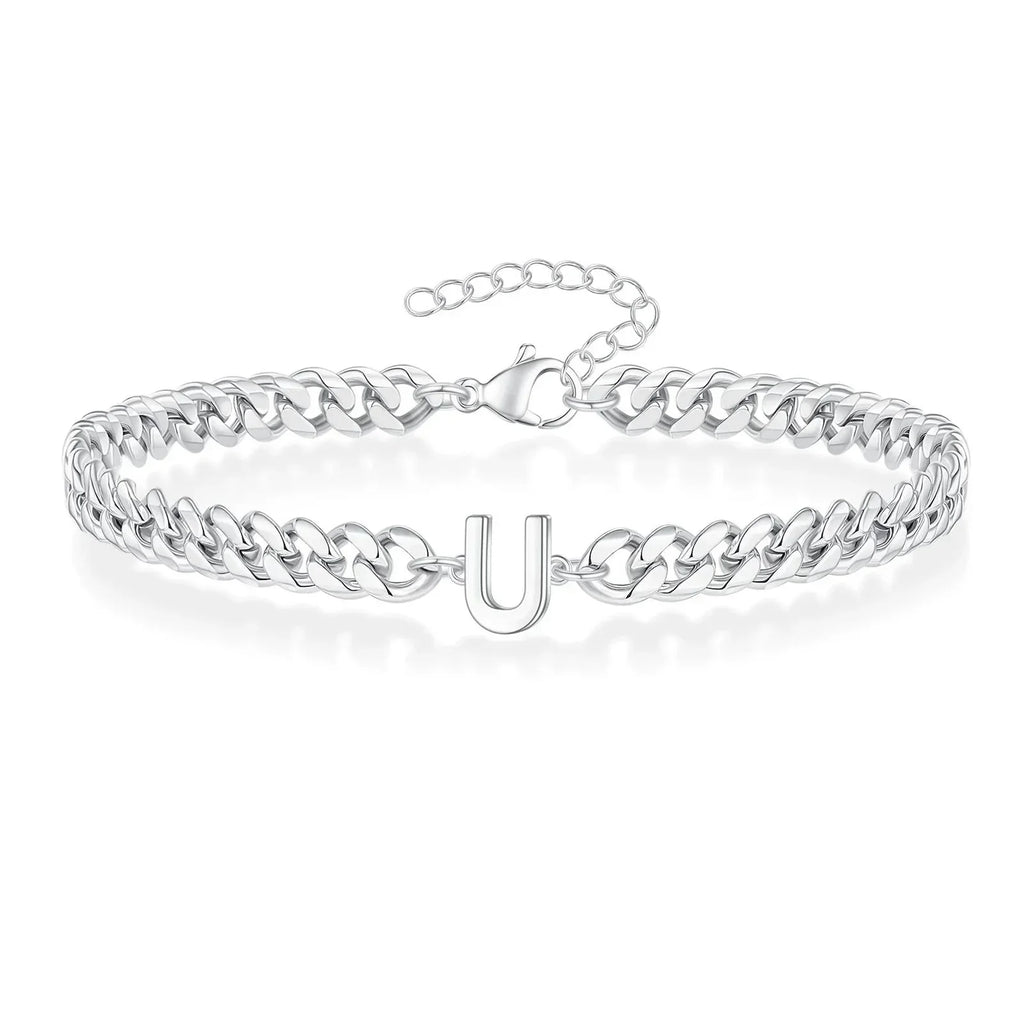 Bracciale Cuban con Iniziale per Coppie