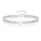 Bracciale Cuban con Iniziale per Coppie